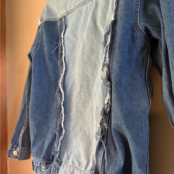 Topshop MOTO Distressed Denim Jacket - Picture 9 of 11